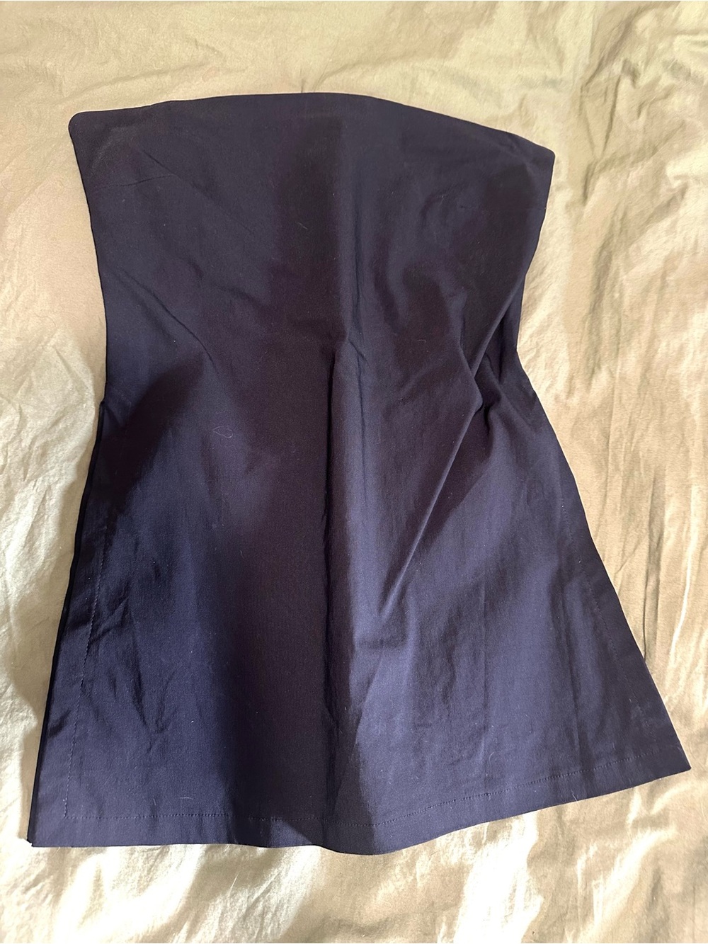 bebe Strapless Black Strapless Top Size Medium with Sexy Side Slits